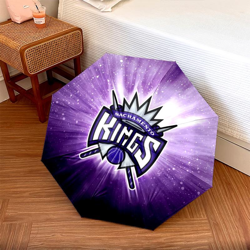 Sacramento Kings2pattern, automatic folding umbrella, portable and foldable design, 8 ribs, a Christmas or birthday gift.