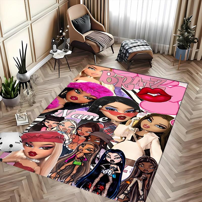 Custom Personalization Bratz Area Rug - Perfect For Kitchen, Bathroom,Laundry Room Decor Large Size Available,Gift All Seasons
