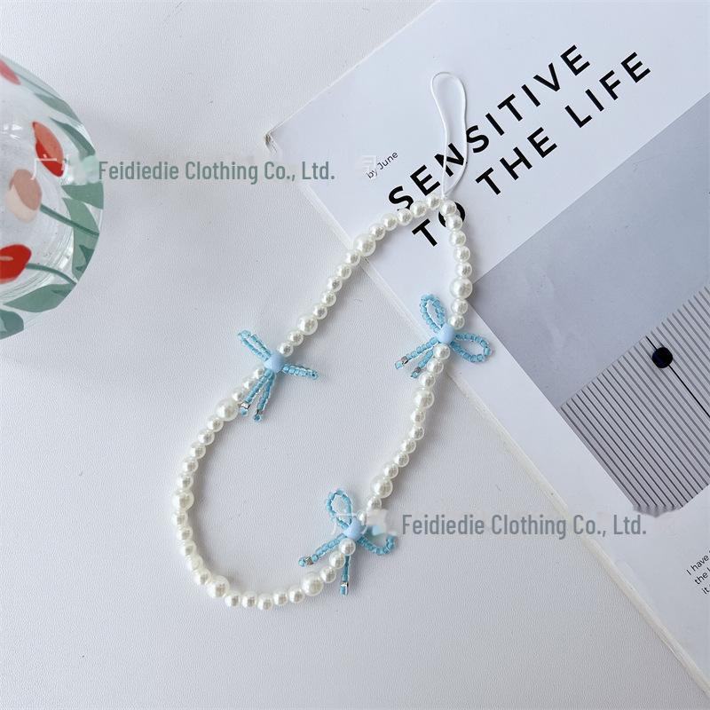 Handmade Sea Salt Blue Star Beaded Phone Lanyard