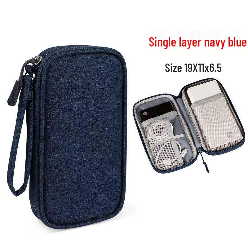 Portable Power Bank & Cable Storage Bag - Protective Travel Case for Mobile Devices & Hard Drives