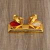 Metal Brass Swan Kumkum Box | Puja | Roli | Chawal | Chandan | Haldi | Sindoor | Turmeric | Dabbi | Dibbi | Dhani | Dani Lid Holder - Duck Swan Kumkum