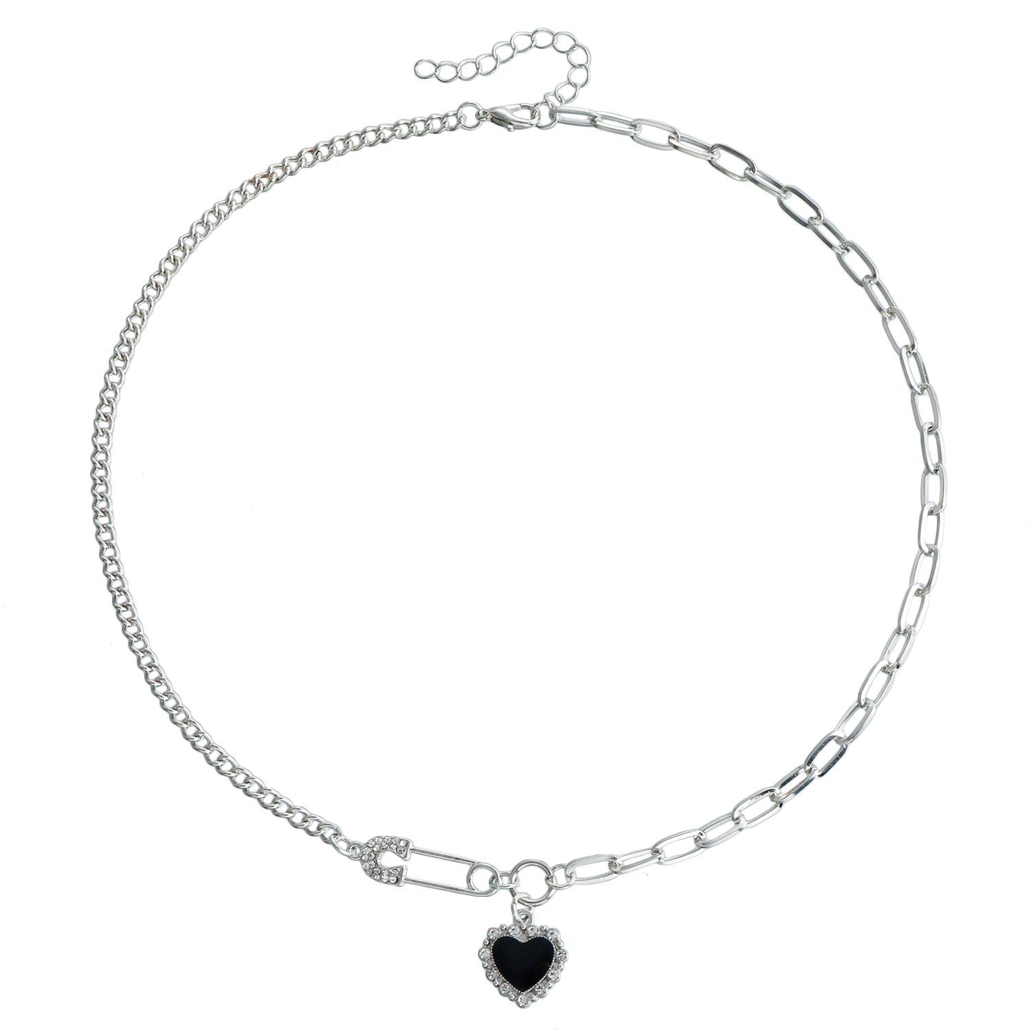 

Аксессуары, Летнее черное ожерелье-чокер для женщин, Премиальное чувство, Соединение булавками, Сладкая крутая цепочка для ключицы