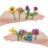 Realistic Childrens Animal Model Scene Decoration Set With Vibrant Sunflowers Daffodils And Roses