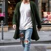 Pánsky sveter kardigán jednofarebný s dlhým rukávom odolný proti chladu pletenina jeseň zima voľný stredne dlhý sveter kabát streetwear