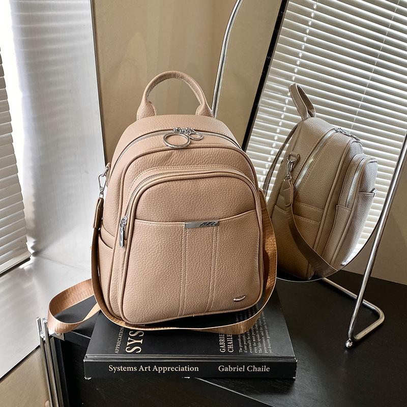 Simple and Versatile Messenger Bag Women's New High-end Fashion Student Backpack Commuter Travel Backpack