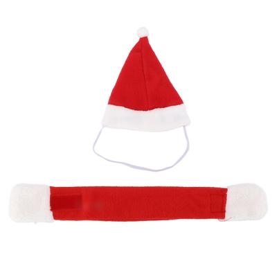 Kleintier Weihnachtskostüm Weihnachts-Schal- und Hut-Set für Meerschweinchen, Chinchilla und andere KleintiereWeihnachts-Schal