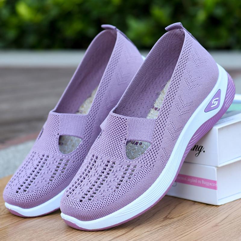 Summer Women's Anti-Slip Breathable Lightweight Shoes for Middle-Aged and Elderly Moms