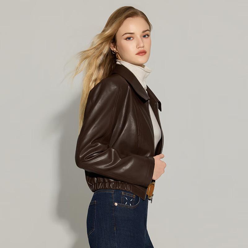 Tatu Women's Autumn/Winter Slim-Fit Lapel PU Leather Jacket