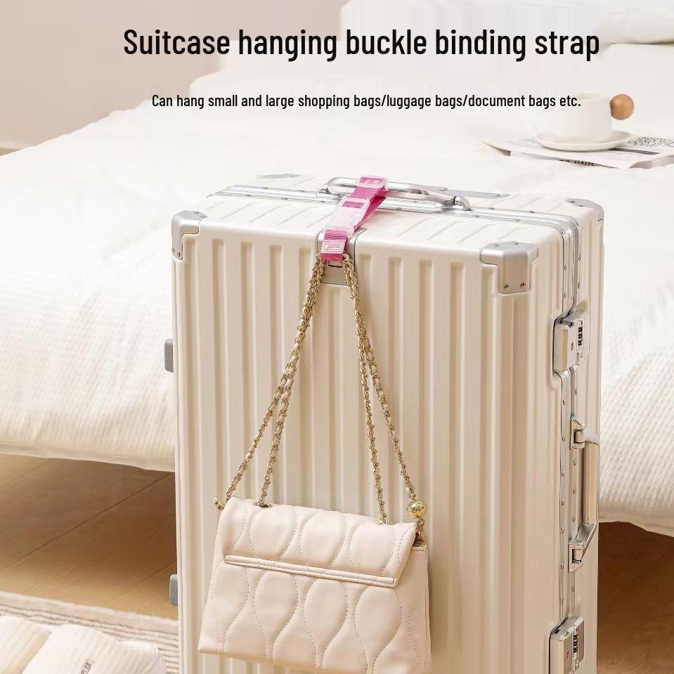 Portable Luggage Fixing Strap with Hanging Buckle for Suitcases and Backpacks