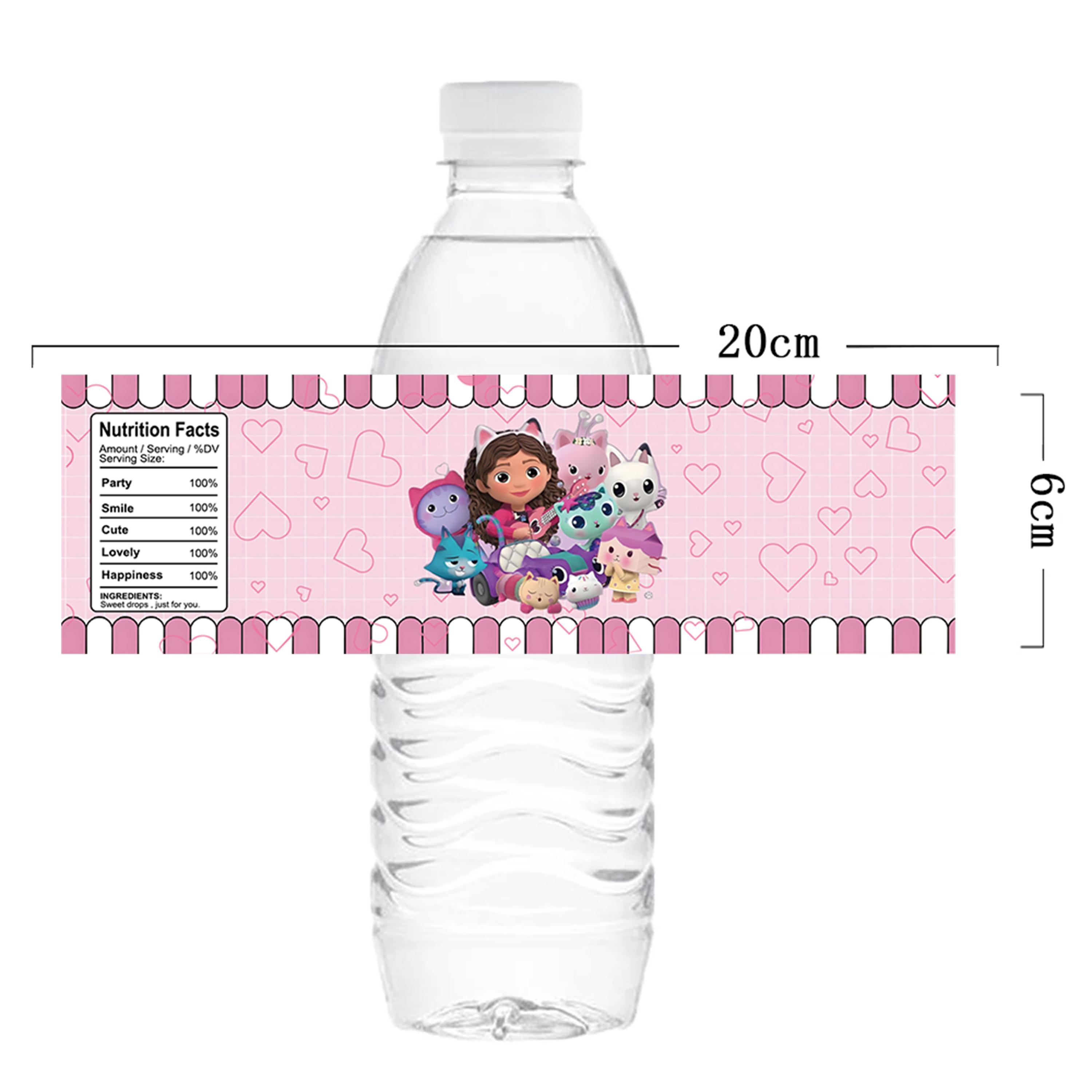

Gabbys Dollhoused Water Bottle Label Set - Gabbys Birthday Decorations Stickers for Boys Baby Shower Party Gifts 10pcs