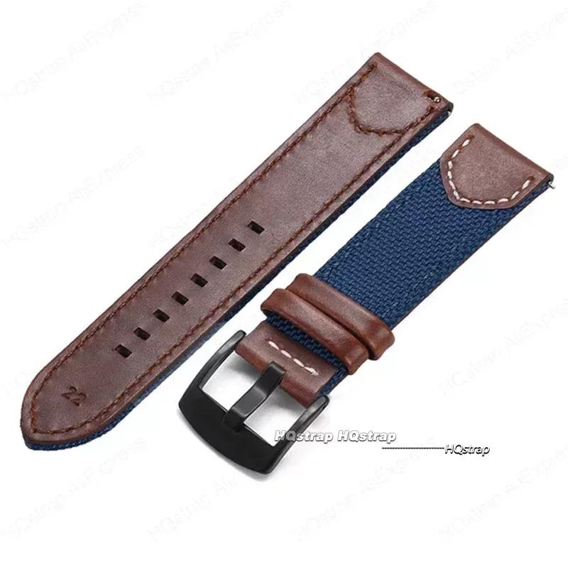 High Quality Nylon Watch Strap Quick Release 20mm 22mm for Huawei Nylon Leather Wristband Men Women Sport Waterproof Bracelet