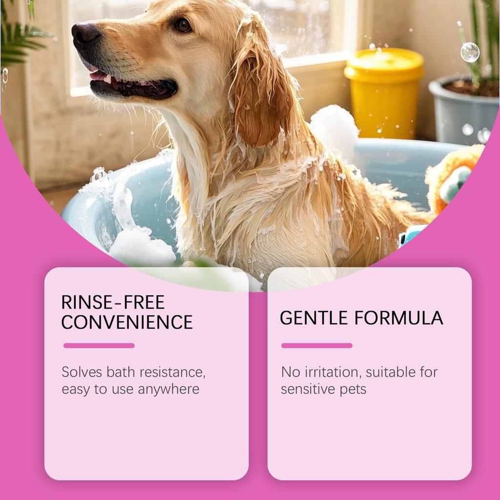 EELJOY No-Rinse Leave-In Pet Shampoo Foam - Fur Cleansing & Softening Care