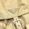 PRADA 1BZ811 Triangle logo Backpack with double pockets and pouch Nylon Beige