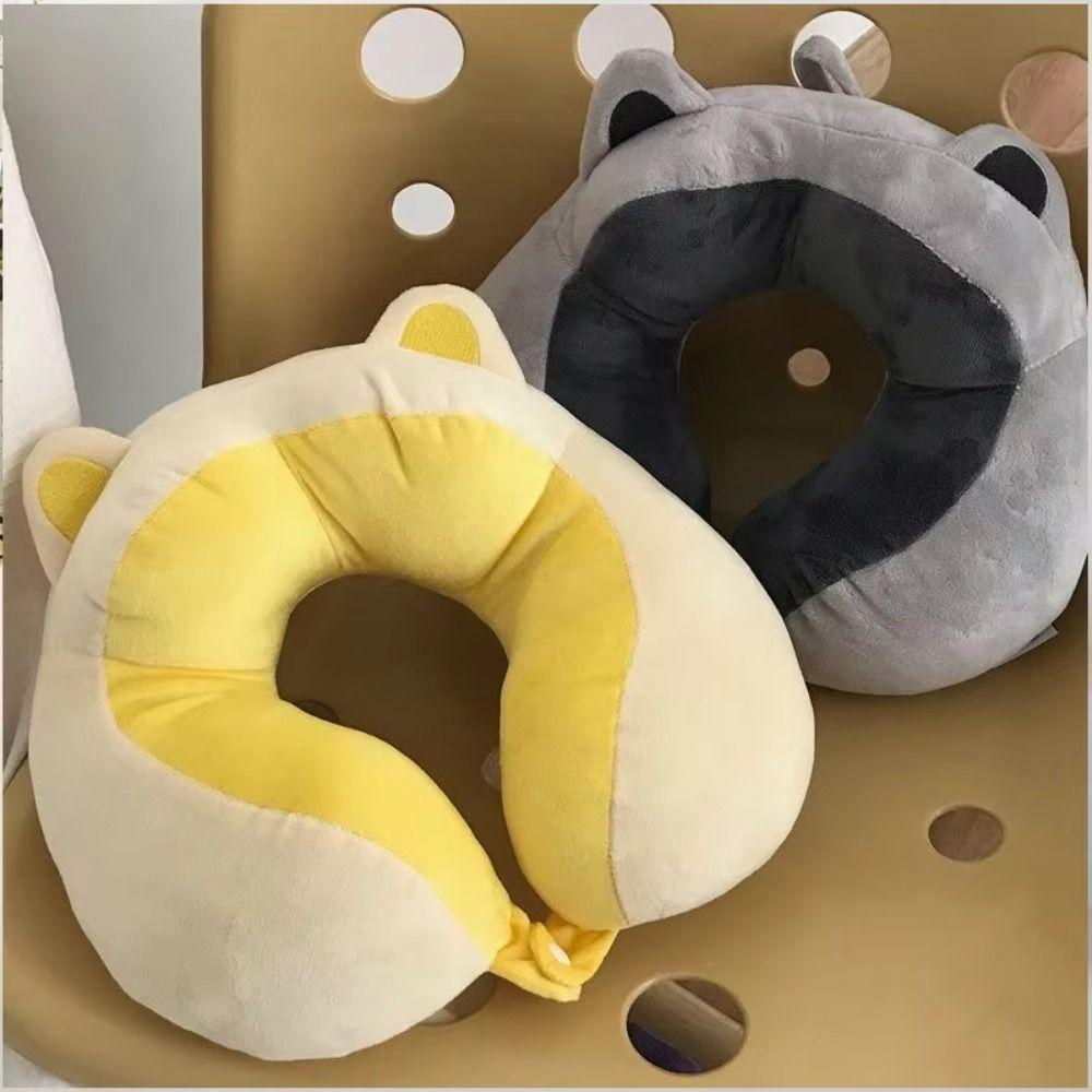 

Cotton U-shaped Pillow Ergonomic Cervical Cushion Bedding Nap Sleep Camping Pillow Plane зелений