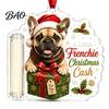 Clear Acrylic Money Clip Christmas Cash Gift Holder Ornament, Cute Dog for Kids Gift, Xmas Tree Hanging Decoration Holiday Party Supplies Box