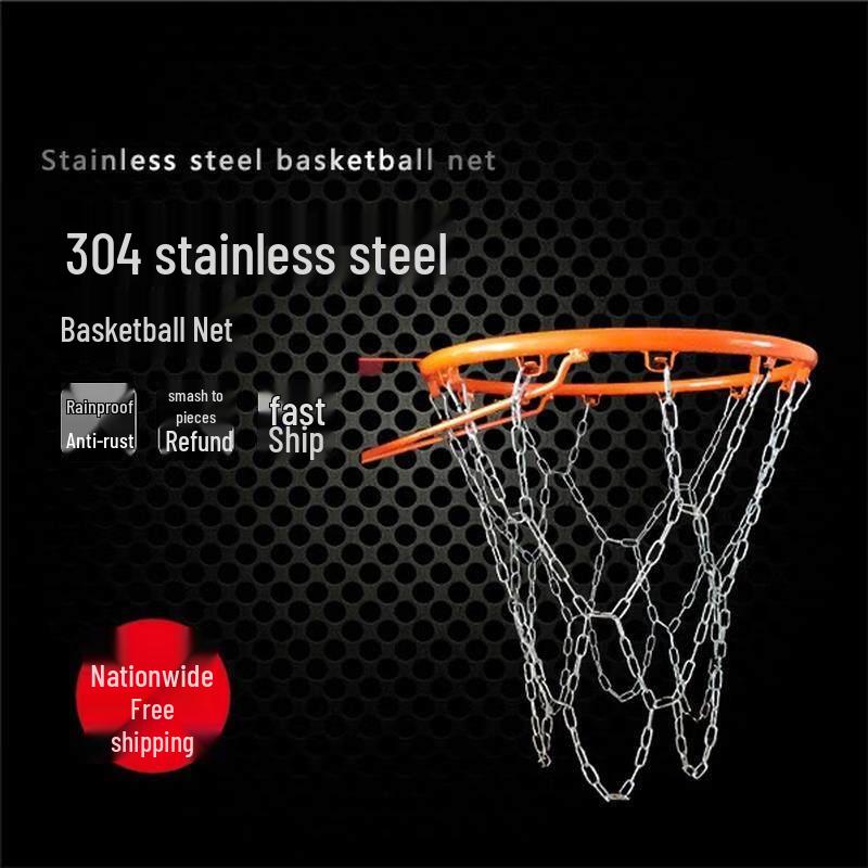 Outdoor Heavy-Duty Stainless Steel Basketball Net