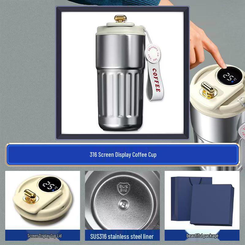 

Jilifa Smart Display Portable Coffee Cup