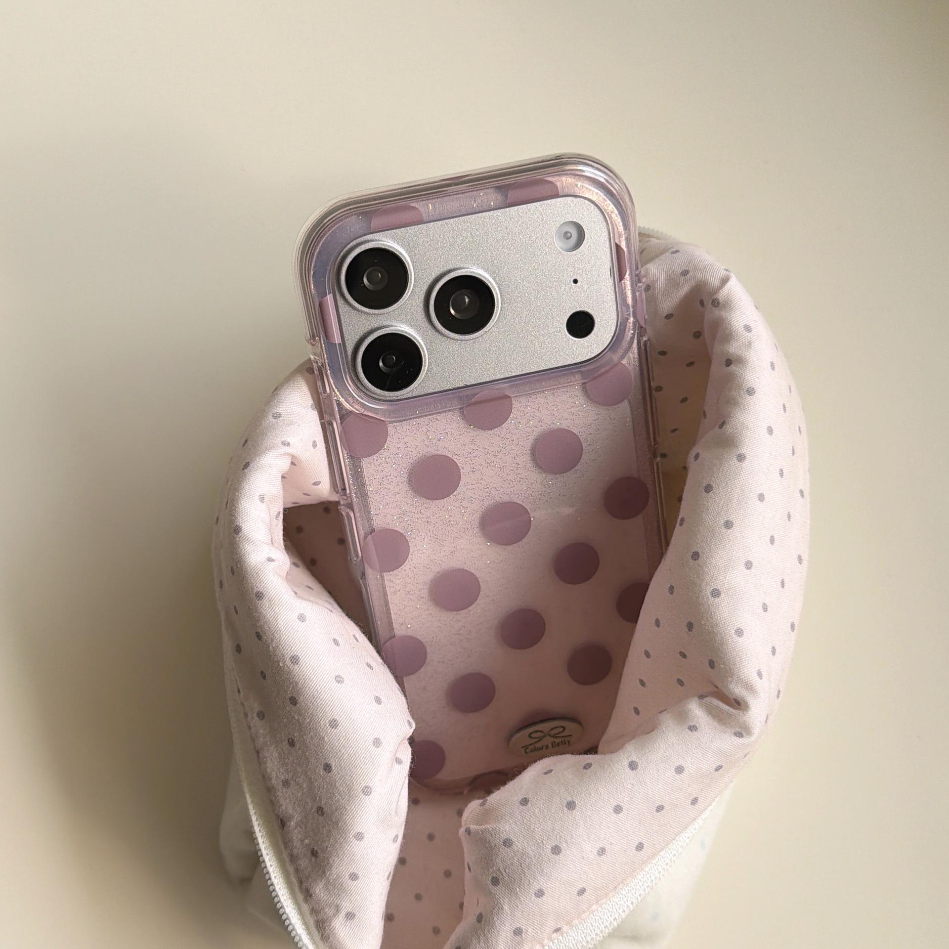 Simple Apple 17 Pro Max Polka Dot iPhone 16 Pro Case for Girls iPhone 17 Pro Max