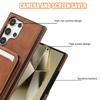 Shoulder Straps Vertical Card Solt Wallet Leather Case For Samsung Galaxy S24 Ultra S23 Plus S22 A55 A15 A25 A35 Crossbody Cover