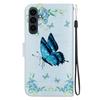 For Samsung Galaxy S25 FE Wallet Phone Case Anti-Drop Pattern Printing Leather Flip Cover with Strap