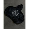 Felpa con cappuccio e zip Unisex Streetwear Stampa 3D Nera Vestibilità Regolare Manica Lunga Casual Moda Urbana Top