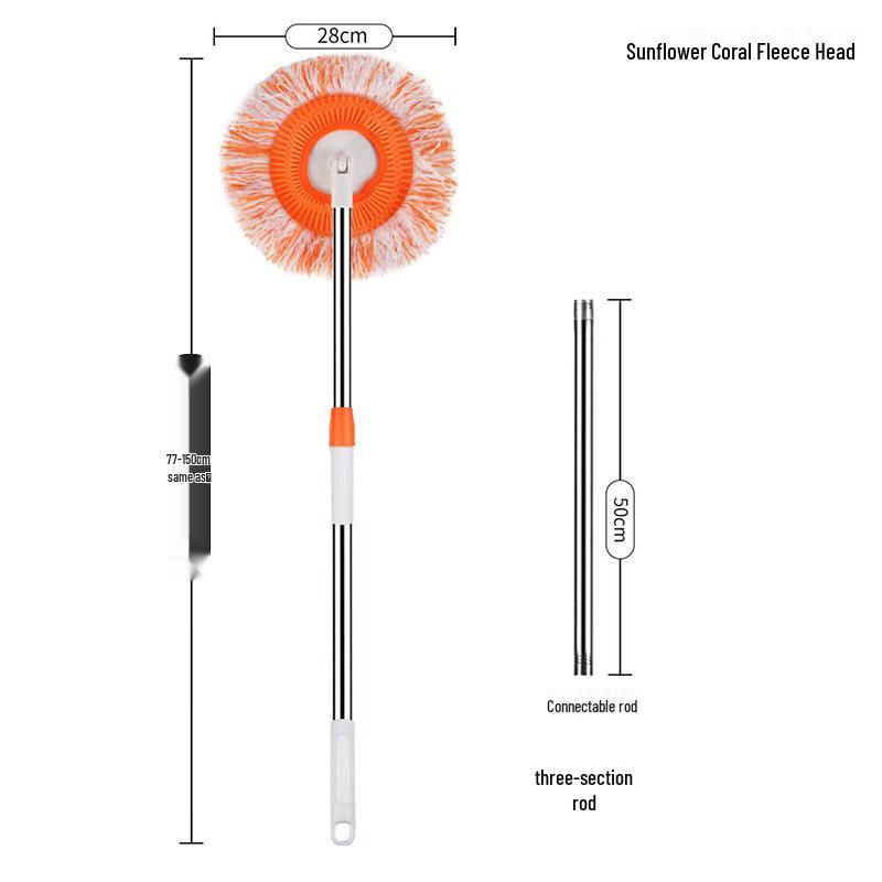Retractable Sunflower Mop: Multifunctional Rotating Duster for Walls and Ceilings