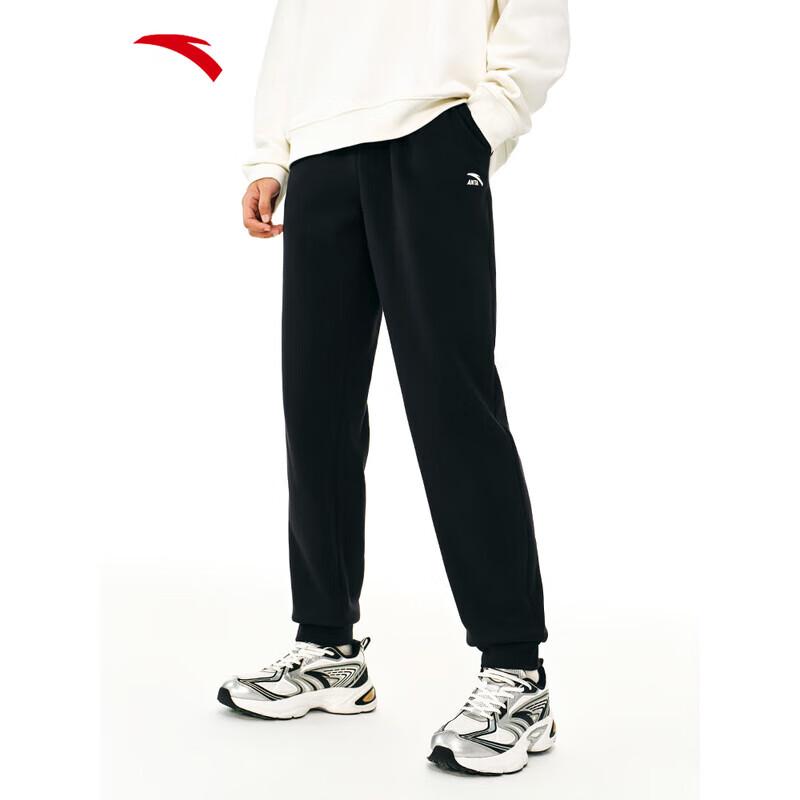 ANTA Men s Winter Fleece-Lined Cuffed Sweatpants 165/S