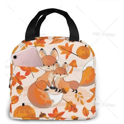 Bolsa de Almuerzo Otoño Zorro Lindo Aislada Fiambrera Enfriador Tote Para Picnic Camping Trabajo Viaje
