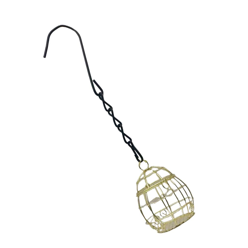 Hrănitoare de păsări suspendate în aer liber, rezistente la veverițe, hrănitoare de păsări de grădină, suport pentru minge de grăsime pentru curte, hrănitoare de păsări pentru păsări sălbatice mici