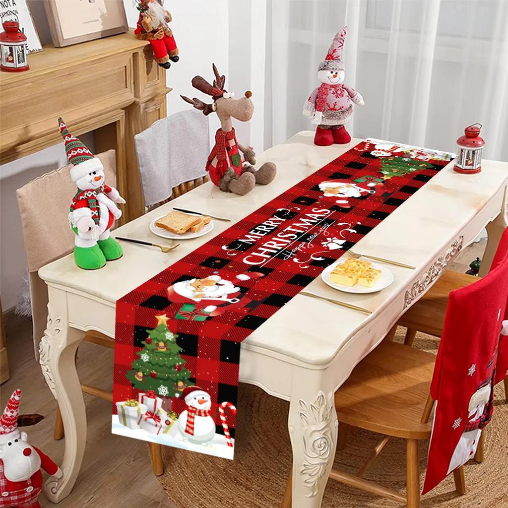 Juldekorationer För Hemmet Julbordslöpare 2025 Julbordsflagga Överdrag Navidad Noel Gåva Nyårsduk