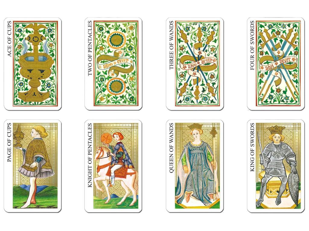 Nichiyu Mini Tarot 78 Cards for Fortune Telling Tarot with Japanese Instruction Manual Cards, [Miniature Visconti-Sforza <Lo Scarabeo>] "Pocket