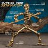 Fully Movable Joints Articulated Skeleton Figurine Eco-Friendly PLA Material Lightweight Sturdy 3D Printed Skeleton Model