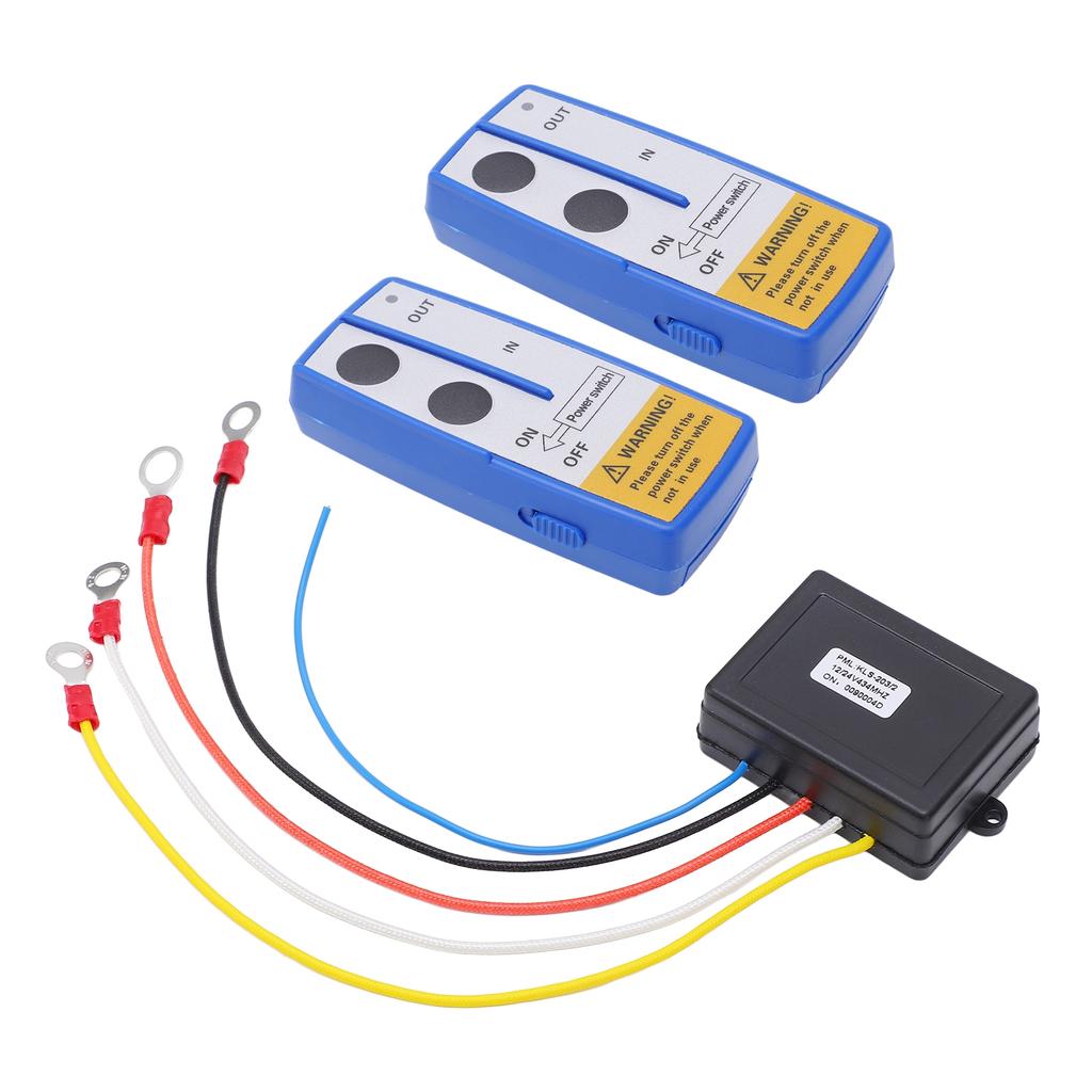 75ft Wireless Winch Remote Control Kit Battery Powered Built in Antenna LED Indicator Universal for Car ATV Truck