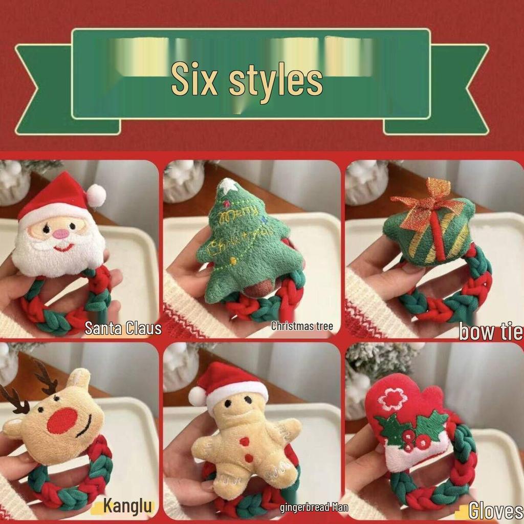 Santa Claus Christmas Scrunchies - Cute Cartoon Hair Ties & Accessories for Girls and Women