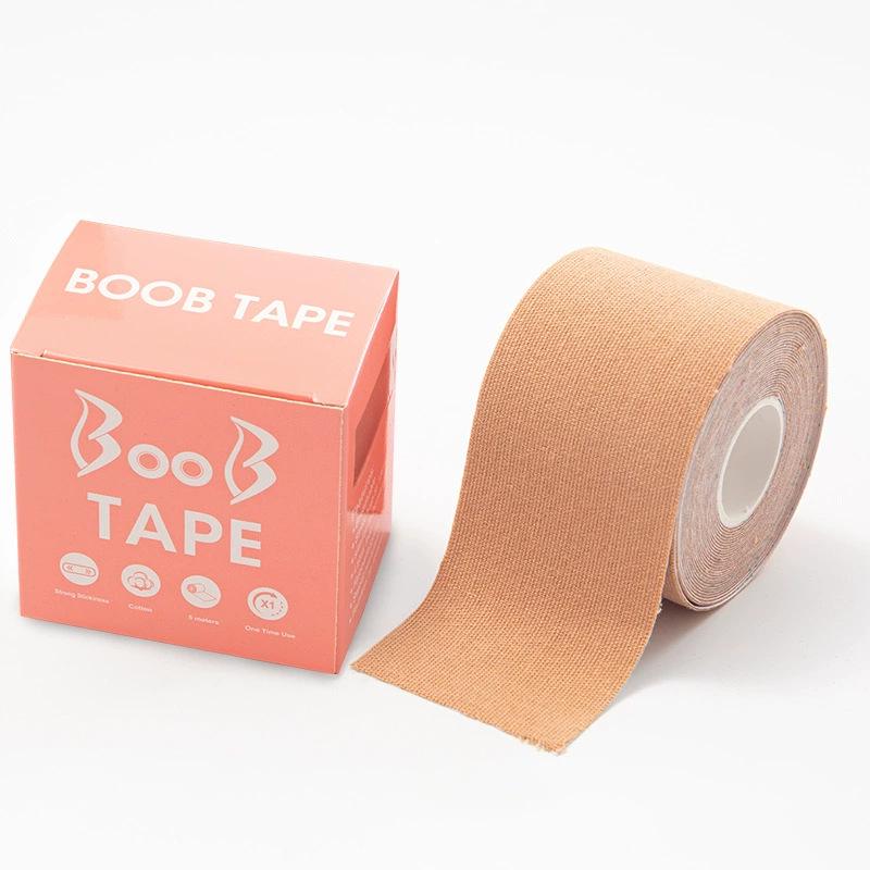 Elastic Fabric Breast Lift Tape: Transparent, Breathable, Cuttable, Anti-Sweat, Sports-Ready Bra Pads for Women.