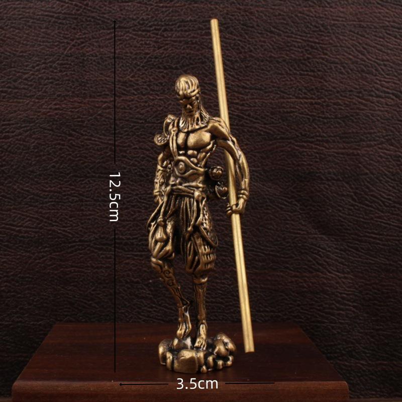 Sun Wukong Monkey King Bronze Brass Sculpture Ornament