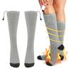 1Pair Smart Heating Stockings Winter Ski Keep Warm Unisex Electric Heat Socks Thickengray
