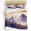 Mountain Snow Wolf Tree Duvet Cover Bed Bedding Set For Double Home Textile Quilt Cover Pillowcases Bedroom Bedding Set No Sheet