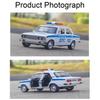 1/24 Lada 2106 Police Alloy Car Model Metal Diecast Toys with Pull Back Sound and Light Simulation Vehicles for Children Gifts
