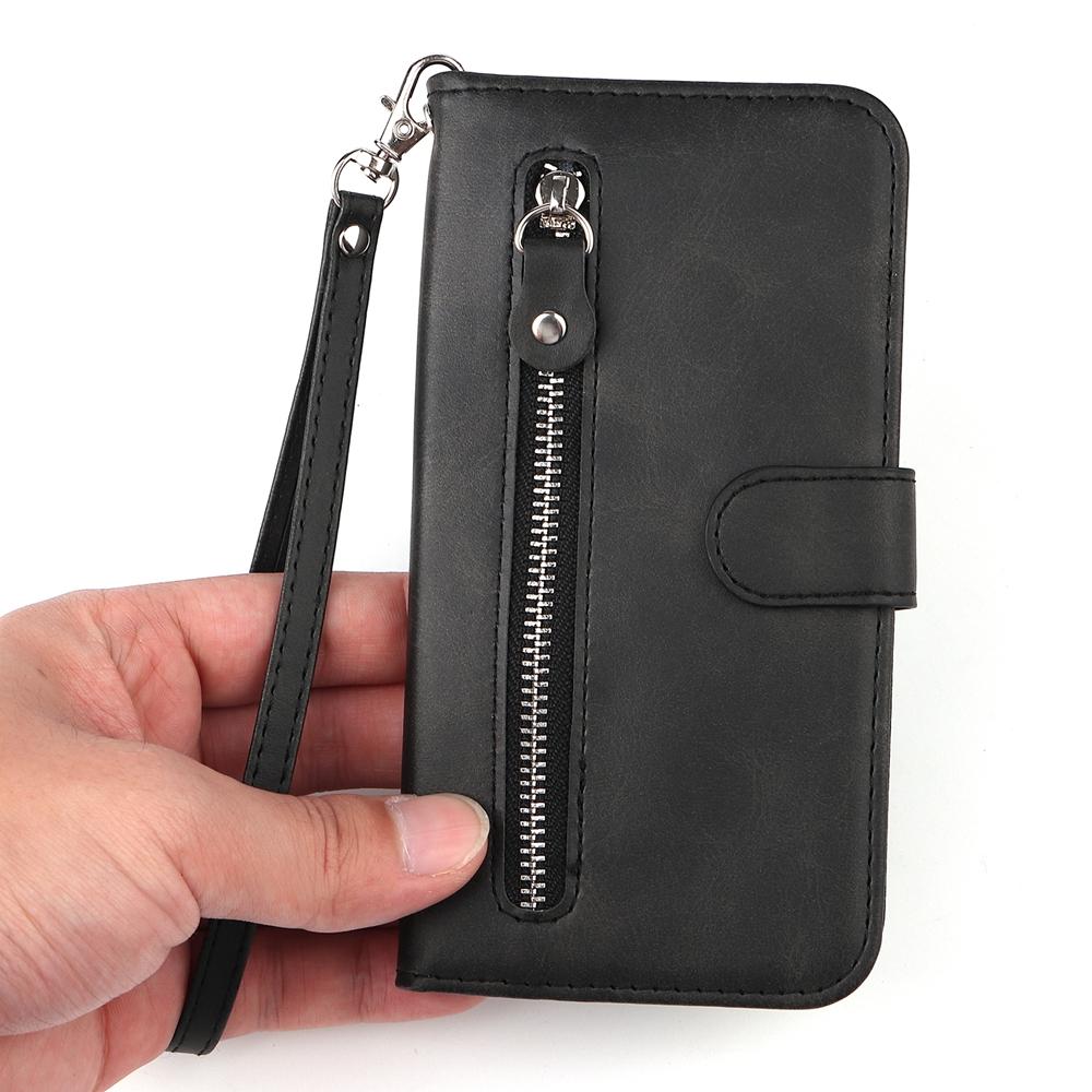 

Magnetic Leather Wallet Case for Samsung Galaxy S10E S10 S9 Note 8 9 10 Pro Plus 5G Cover Zipper Style Book Card | Premium Case Galaxy A54 5G чорний