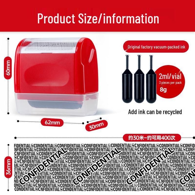 Gibberish Confidential Information Smearing Privacy Protection Stamp