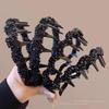 Louis Temperament Rhinestone Skull Top Wavy Headband for Women 2025 - Stylish, with Teeth for Face Washing