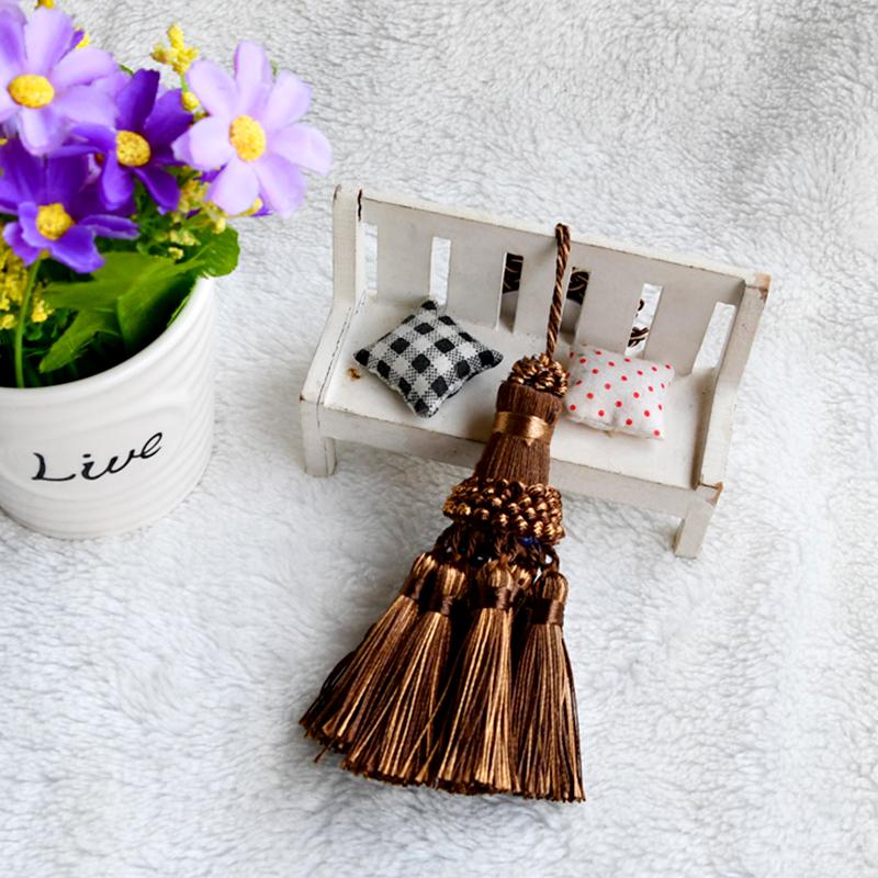 2Pc Clothing Decoration Multi-function Curtain Accessories Grace Edge Banding DIY Decoration Silk Tassel Key Buckle