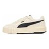 Puma Carina Mia Leather Comfortable Versatile Lightweight Sneakers Women sneakers Beige Black 402638-06