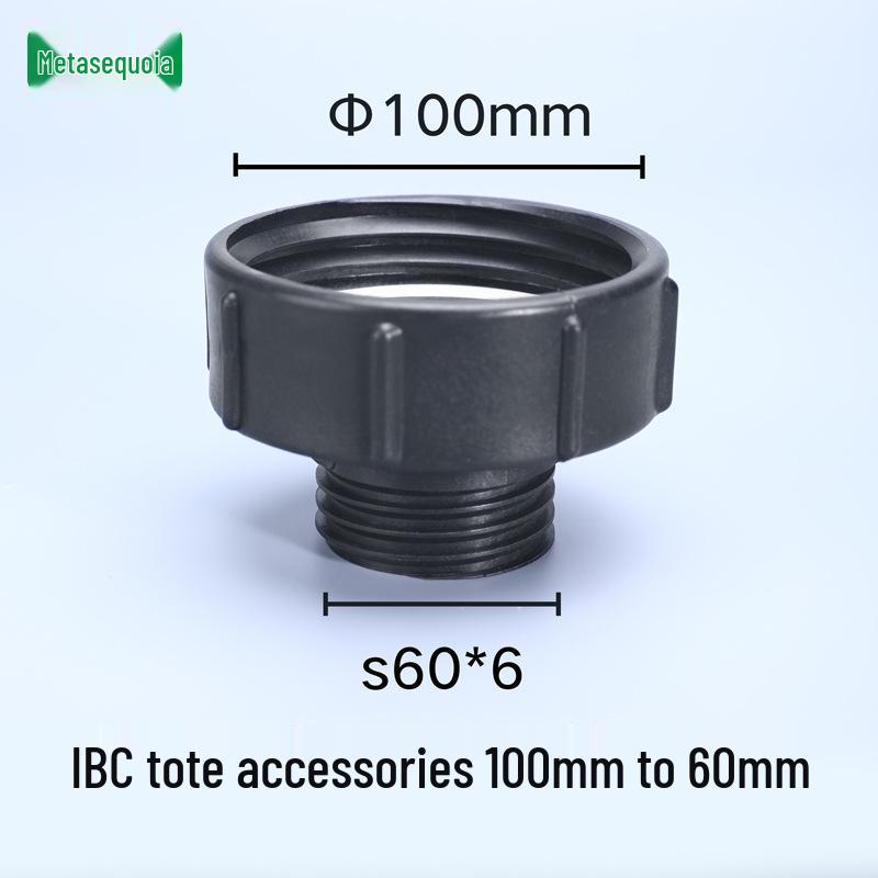Adattatore per valvola IBC Tote: Valvola a farfalla e valvola a saracinesca da 3" a 2" DN100 a S60 Filettatura grossa.