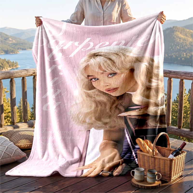 Warm Flannel Throw Blanket,Sabrina Carpenter Lightweight Cozy Blanket For Bed Sofa And Daily Use