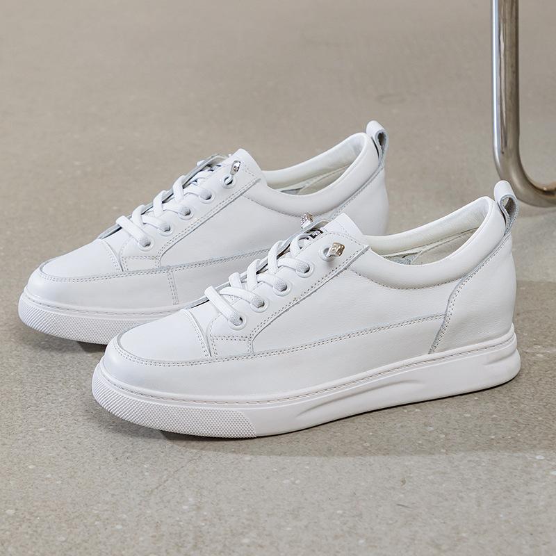 

New Fashionable One-step Lazy Women s Thick-soled Casual Height-increasing Shoes 39 білий