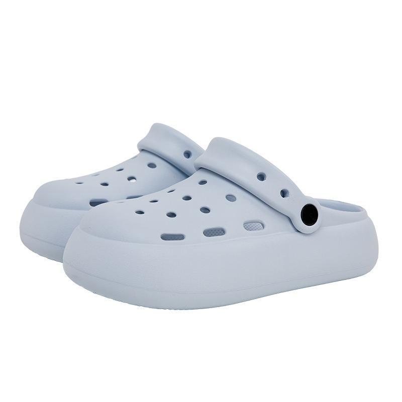 Cartoon Small Fish Thick-soled Heightened Comfortable Non-slip Bag Head Cool Slippers Summer New Beach Vacation Hole Shoes