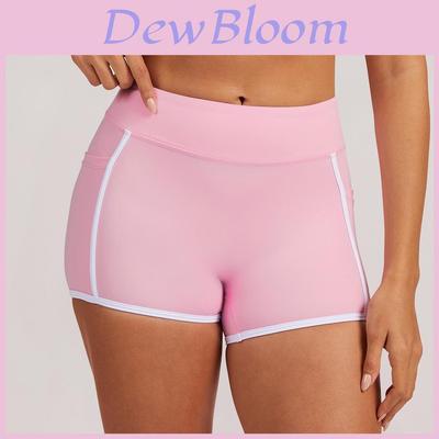 Womens Colorblock Yoga Shorts With High Elastane For Running And Fitness Training