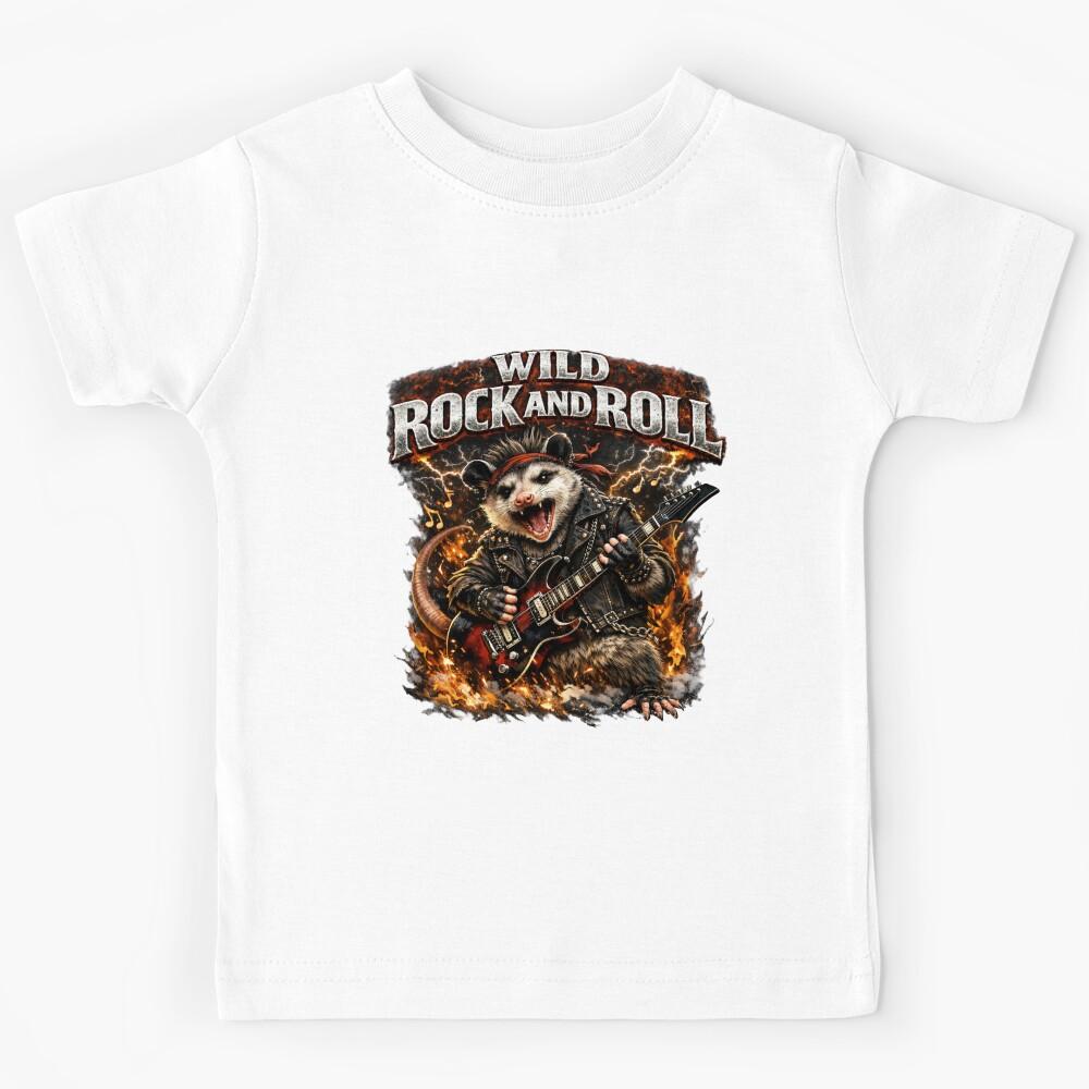 Chaotic Opossum Guitar Player Funny Meme Shirt – I Play Dead But Still Rock Humor Tee Kids T-Shirt 170